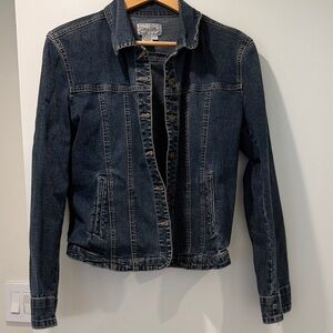 Live a Little Dark Blue Denim Jacket - Women